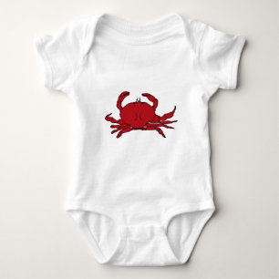 Rote Krabbe Baby Strampler