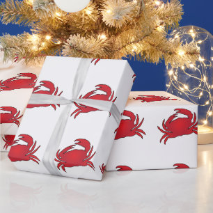 Rote Krabbe Geschenkpapier