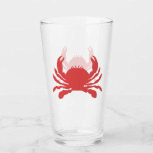 Rote Krabbe Glas