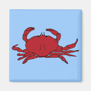 Rote Krabbe Magnet