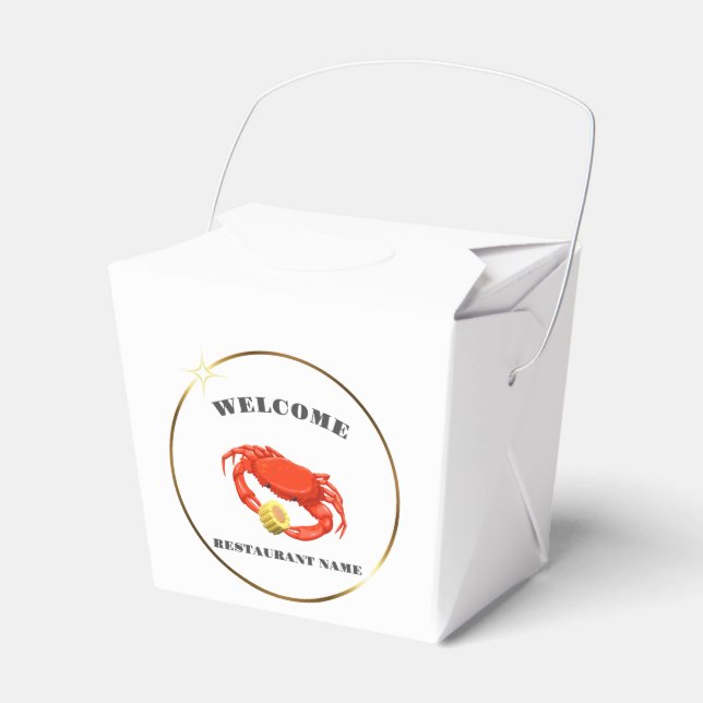 Rote Krabbe Mais Meeresfrüchte Restaurant Name Geschenkschachtel (Vorderseite)