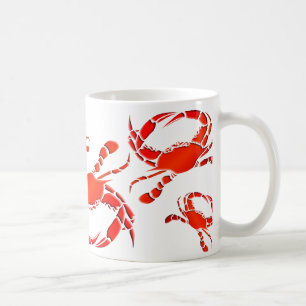 Rote Krabben-Parade Kaffeetasse