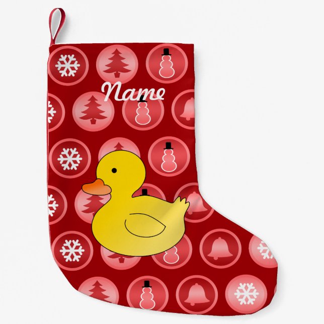 Rote Kreise der Namegummiente Weihnachts Kleiner Weihnachtsstrumpf (Vorderseite)