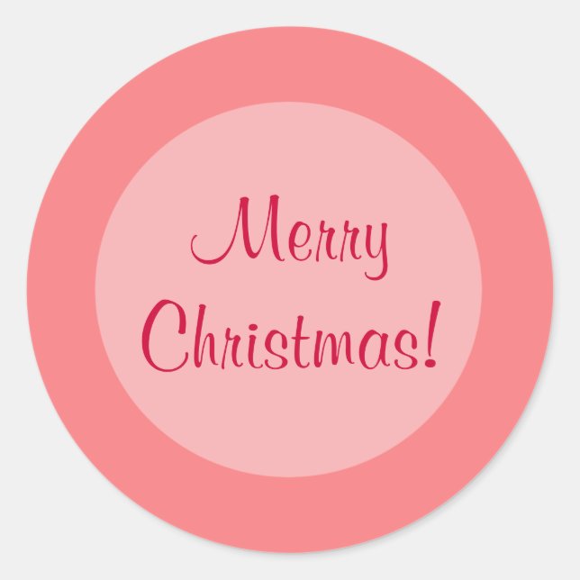 Rote Kreise Runder Aufkleber (Vorderseite)