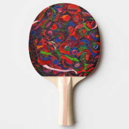Rote Kreise Tischtennis Schläger