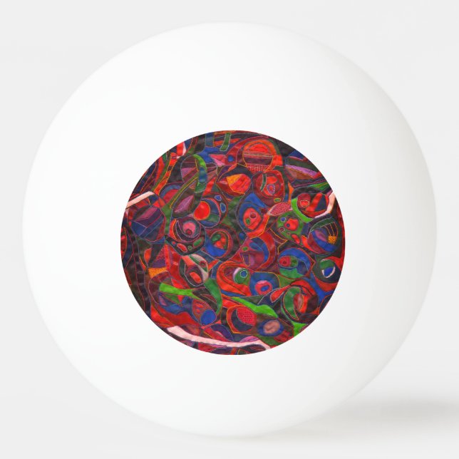Rote Kreise Tischtennisball (Vorderseite)