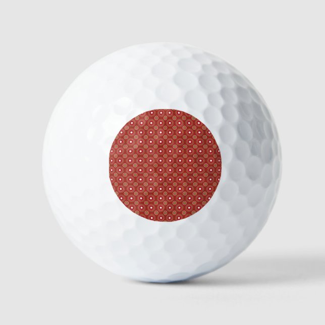 rote Kreispunkte Golfball (Vorderseite)