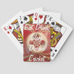 Rote Kricketbälle Abstrakter Kunstdruck Design Spielkarten