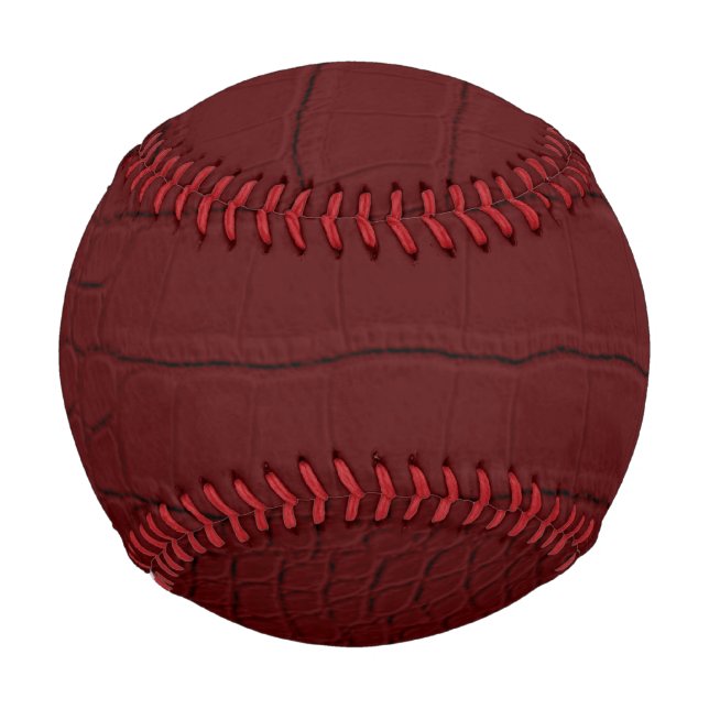 rote Krokodil-Hautfarbe Baseball (Vorderseite)