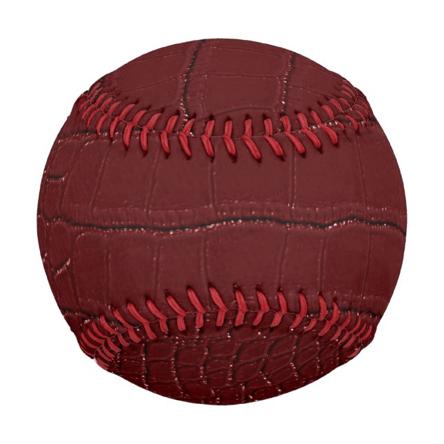 Rote Krokodile Hautfarbe Druck veraltet Baseball (Vorderseite)