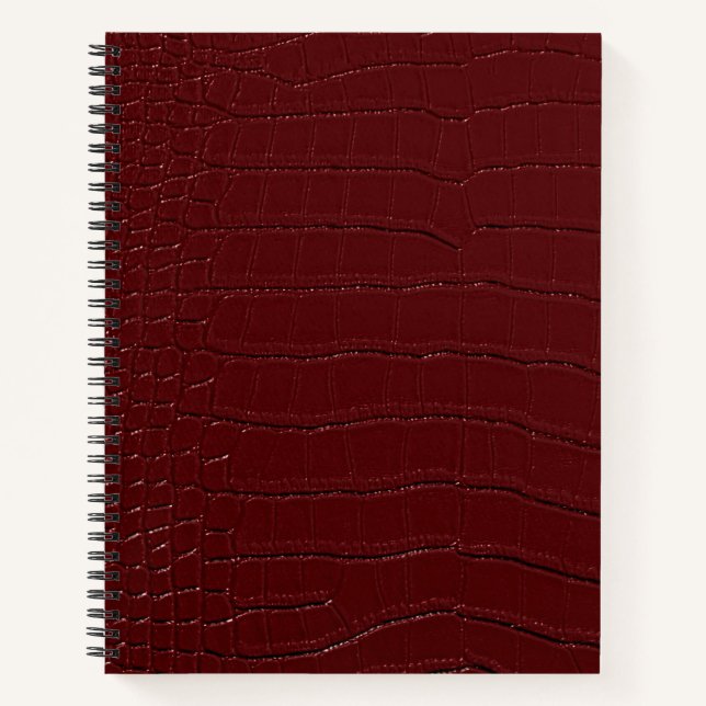 Rote Krokodile Hautfarbe Druck veraltet Notizbuch (Vorderseite)