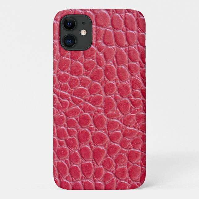 Rote Krokodilleder Print Case-Mate iPhone Hülle (Rückseite)