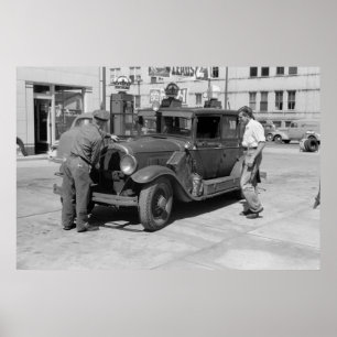 Rote Kronen-Tankstelle, Vierzigerjahre Poster
