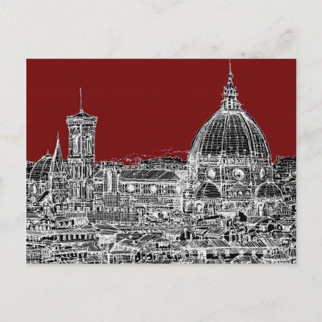 Rote Kuppel aus Florenz Postkarte (Vorderseite)
