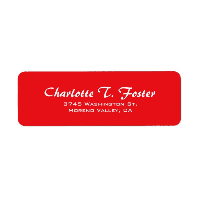 Rote Kurve Pinselschrift Elegante Minimalistisch M (Vorne)