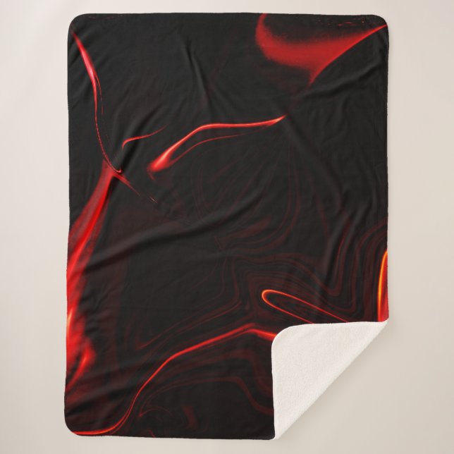 Rote Kurven oder Abrundung im dunkelroten Hintergr Sherpadecke (Vorderseite)