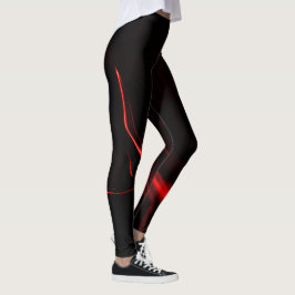 Rote Kurven oder Wellen in rot dunkelsten. Leggings