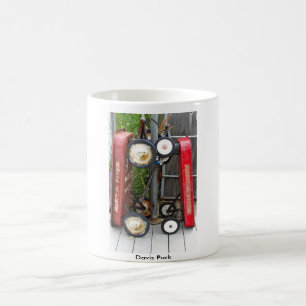 Rote Lastwagen an Davis-Park Kaffeetasse