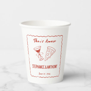 Rote Launische Rahmen - That's Amore Italienische Pappbecher
