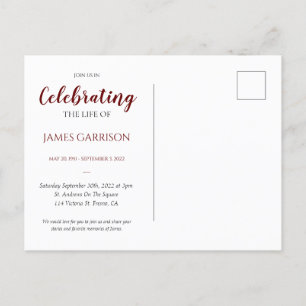 Rote Lebensfeier mit Fotodenkmal Postkarte