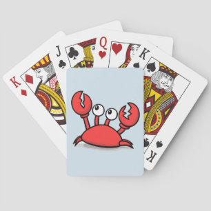Rote lebhafte Krabbe Spielkarten
