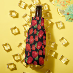 Rote leckere Erdbeeren, Cooler Flasche Flaschenkühler