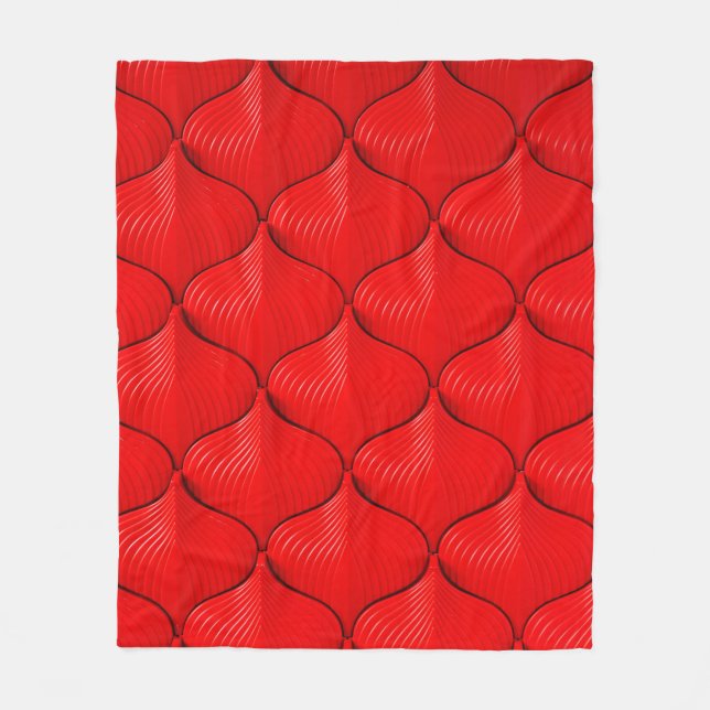 Rote Ledercouch-Textur Fleecedecke (Vorderseite)