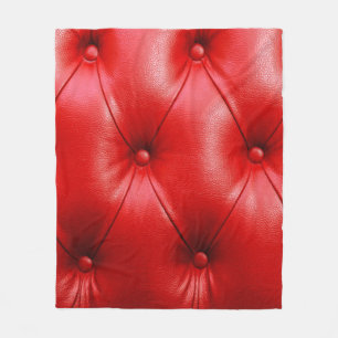 Rote Ledercouch-Textur Fleecedecke