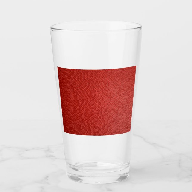Rote Lederoptik Glas (Vorderseite)
