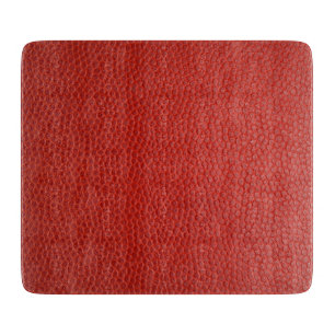 Rote Lederoptik Schneidebrett
