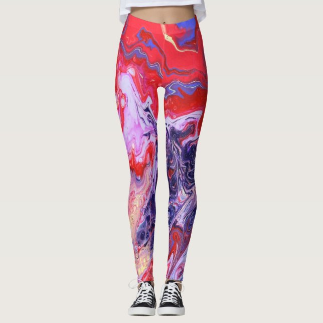 Rote Leggings der Hut-Gesellschafts-eine (Vorderseite)