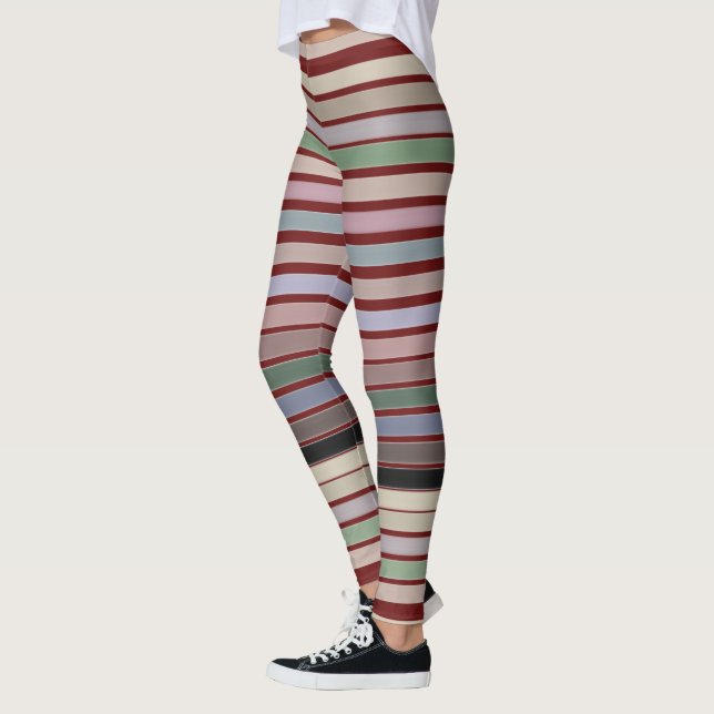 Rote Leggings mit feinem Streifen (Links)