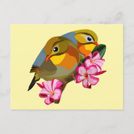 ROTE LEIOTHRIX-VÖGEL POSTKARTE