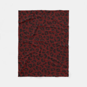 Rote Leopard-Haut-Fleece-Decke Fleecedecke