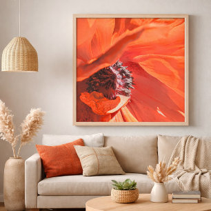 Rote leuchtende Mohnblumen-Fotografie von Meggidoo Poster