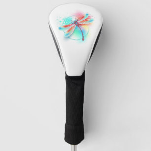 Rote Libelle im Aquarellhintergrund Golf Headcover