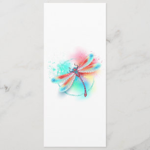 Rote Libelle im Aquarellhintergrund Programm