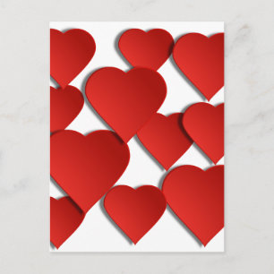 Rote Liebe Herz Postkarte