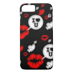 Rote Liebe Herz und Lippen Case-Mate iPhone Hülle