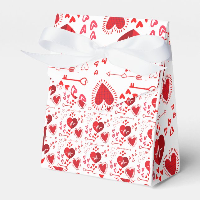 Rote Liebe Herz und Lover Geschenke Geschenkschachtel (Vorderseite)