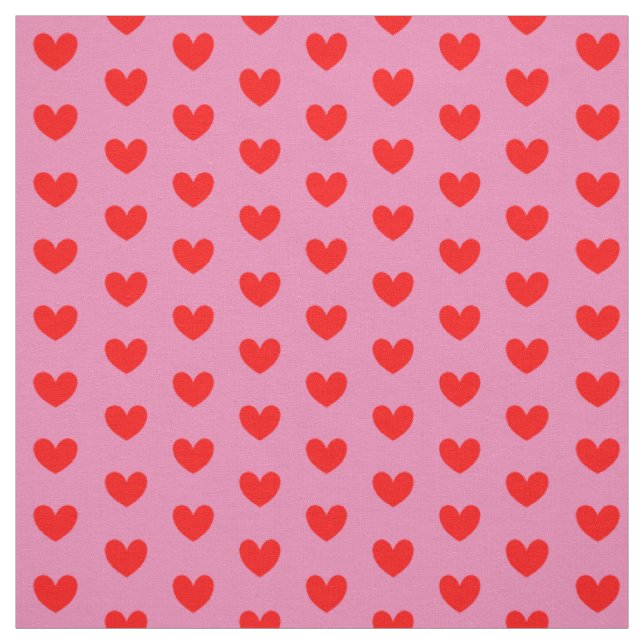 Rote Liebe hört auf rosa Niedlich Stoff (Muster)