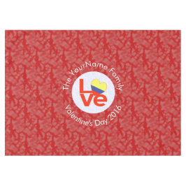 Rote LIEBE in Kolumbien Personalisiert Tischdecke