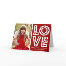Rote Liebe Marquee Valentine's Day Card