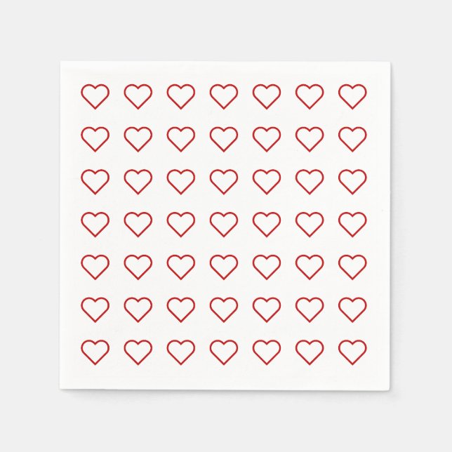 Rote Liebe Serviette (Vorderseite)