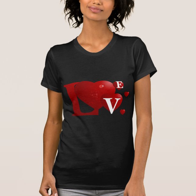 Rote LIEBE T-Shirt (Vorderseite)