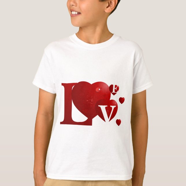 Rote LIEBE T-Shirt (Vorderseite)