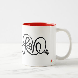 Rote Liebe Tasse mit KP Logo