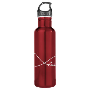 Rote Liebe Unendlichkeit Trinkflasche