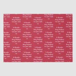 Rote Liebe vom Weihnachtsfest Personalisiert Seidenpapier
