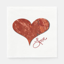 Rote Liebes Serviette